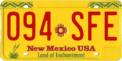 NM license plate 094SFE