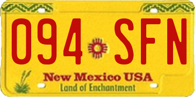 NM license plate 094SFN