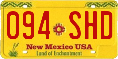 NM license plate 094SHD