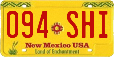 NM license plate 094SHI