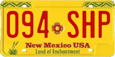 NM license plate 094SHP