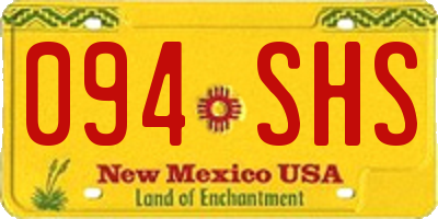 NM license plate 094SHS