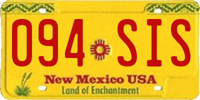 NM license plate 094SIS