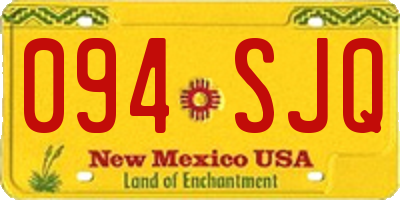 NM license plate 094SJQ
