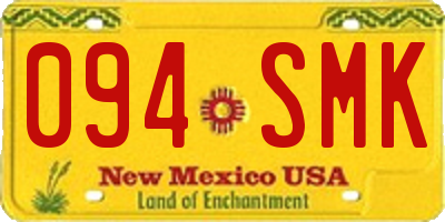 NM license plate 094SMK