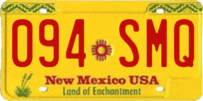 NM license plate 094SMQ