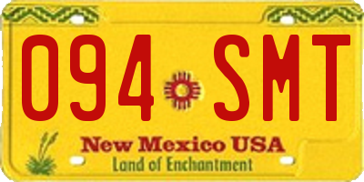 NM license plate 094SMT