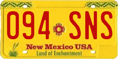 NM license plate 094SNS