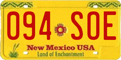 NM license plate 094SOE