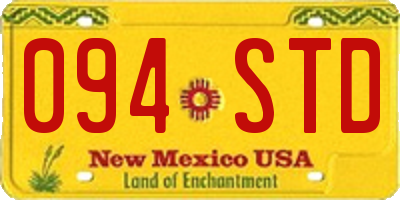 NM license plate 094STD