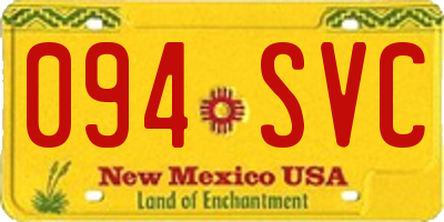 NM license plate 094SVC