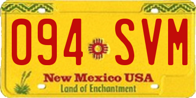 NM license plate 094SVM
