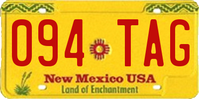 NM license plate 094TAG
