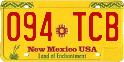 NM license plate 094TCB