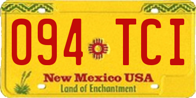 NM license plate 094TCI