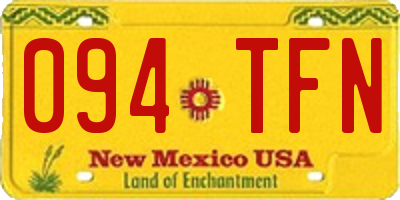 NM license plate 094TFN