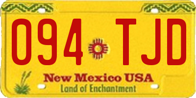 NM license plate 094TJD