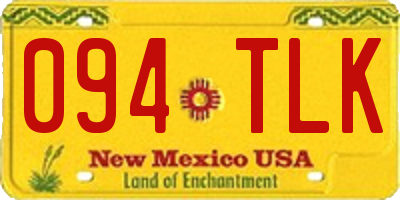 NM license plate 094TLK