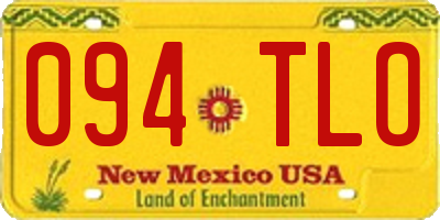 NM license plate 094TLO