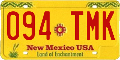 NM license plate 094TMK