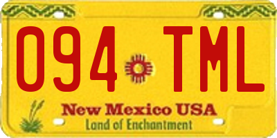 NM license plate 094TML