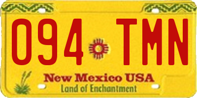 NM license plate 094TMN