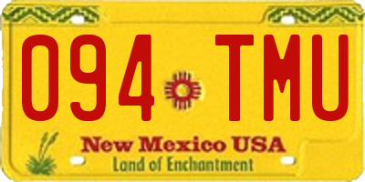 NM license plate 094TMU