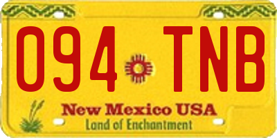 NM license plate 094TNB