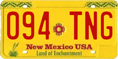 NM license plate 094TNG