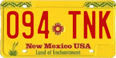 NM license plate 094TNK