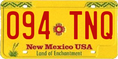 NM license plate 094TNQ
