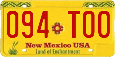 NM license plate 094TOO