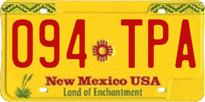 NM license plate 094TPA
