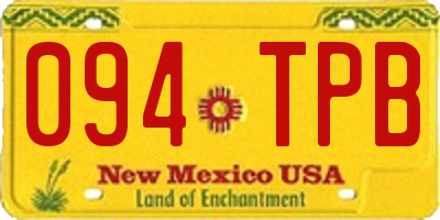 NM license plate 094TPB