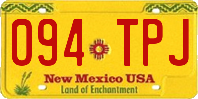 NM license plate 094TPJ
