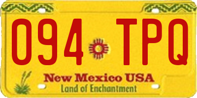 NM license plate 094TPQ