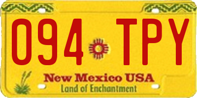 NM license plate 094TPY