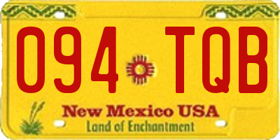 NM license plate 094TQB