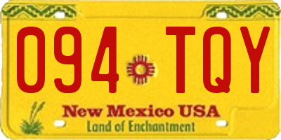 NM license plate 094TQY