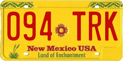 NM license plate 094TRK