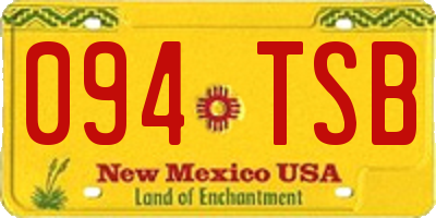 NM license plate 094TSB
