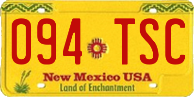 NM license plate 094TSC
