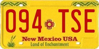 NM license plate 094TSE
