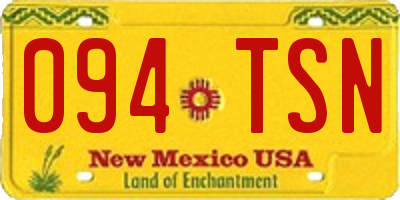 NM license plate 094TSN