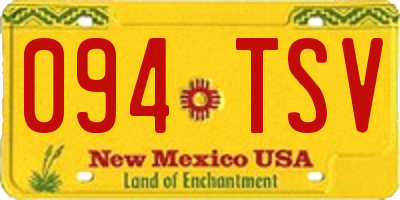 NM license plate 094TSV