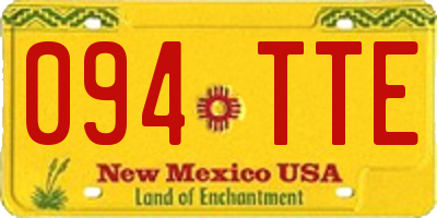 NM license plate 094TTE