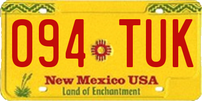 NM license plate 094TUK