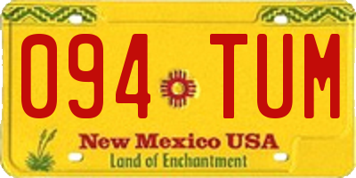 NM license plate 094TUM