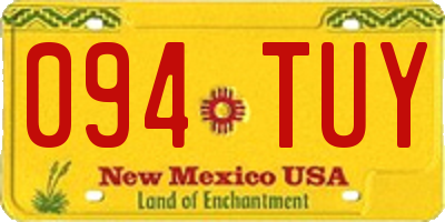 NM license plate 094TUY