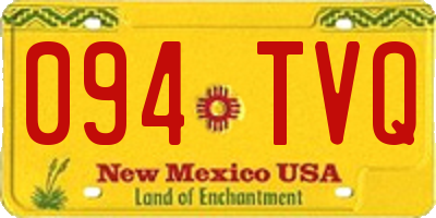 NM license plate 094TVQ